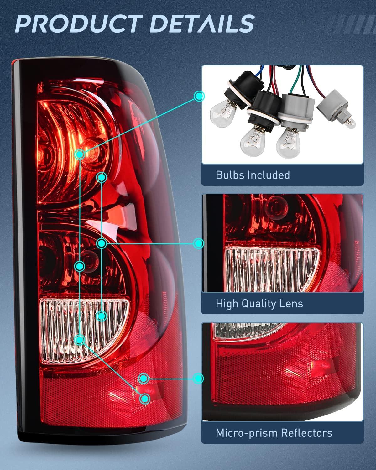 image:imageNilight Headlight and Taillight Assembly Combo Compatible with 2003 2004 2005 2006 Chevy Silverado 1500 1500HD 2500 2500HD 3500 2007 Chevy Silverado 1500 2500 3500 Classic OE StylePassenger Side