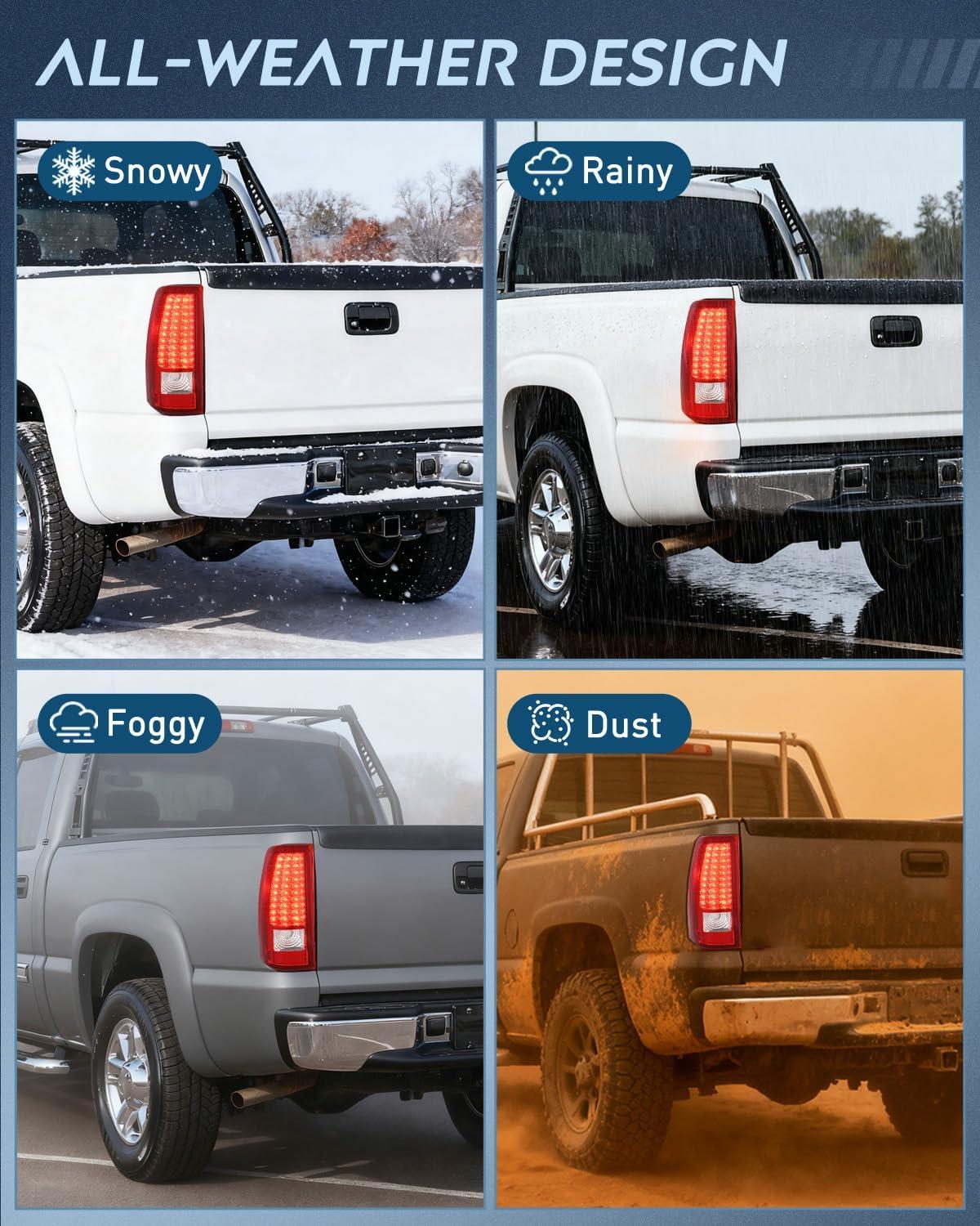 image:imageNilight Headlight and Taillight Assembly Combo Compatible with 2003 2004 2005 2006 Chevy Silverado 1500 1500HD 2500 2500HD 3500 2007 Chevy Silverado 1500 2500 3500 Classic OE StyleLED Red
