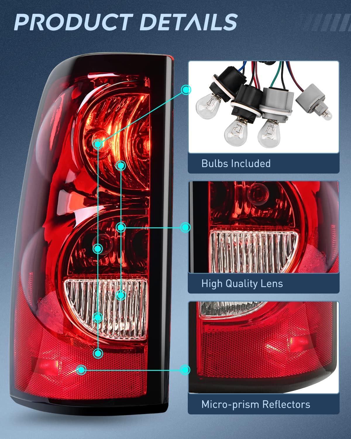 image:imageNilight Headlight and Taillight Assembly Combo Compatible with 2003 2004 2005 2006 Chevy Silverado 1500 1500HD 2500 2500HD 3500 2007 Chevy Silverado 1500 2500 3500 Classic OE StyleDriver Side