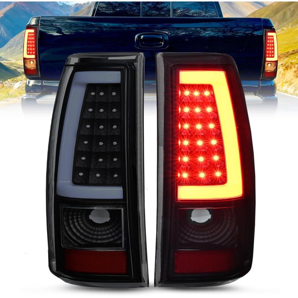 image:imageNilight Headlight and Taillight Assembly Combo Compatible with 2003 2004 2005 2006 Chevy Silverado 1500 1500HD 2500 2500HD 3500 2007 Chevy Silverado 1500 2500 3500 Classic OE StyleLED SmokeC Shape
