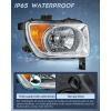 Nilight Headlight Assembly Compatible with 2003 2004 2005 2006 Honda Element OE Style Replacement Halogen Headlights Chrome Housing Amber Reflector Headlamp Passenger and Driver Side(Chrome Housing Amber Reflector)