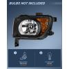 Nilight Headlight Assembly Compatible with 2003 2004 2005 2006 Honda Element OE Style Replacement Halogen Headlights Chrome Housing Amber Reflector Headlamp Passenger and Driver Side(Black Housing Amber Reflector)