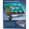 Nilight Headlight Assembly Compatible with 2004 2005 2006 2007 2008 2009 2010 2011 2012 2013 2014 2015 Nissan Titan 2004 2005 2006 2007 Armada Headlamps Replacement Chrome Housing Amber Reflector(Black Housing+ Amber Reflector)
