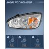 Nilight Headlight Assembly Compatible with 2004 2005 2006 2007 Chevrolet Chevy Malibu 2008 Classic OE Headlamp Replacement Chrome Housing Amber Reflector Passenger and Driver Side