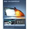 Nilight Headlight Assembly Compatible with 2005 2006 2007 Ford Focus Headlamps Replacement Black Housing Clear Reflector and Lens Driver and Passenger Side(Black Housing+ Clear Reflector)