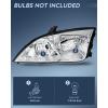 Nilight Headlight Assembly Compatible with 2005 2006 2007 Ford Focus Headlamps Replacement Black Housing Clear Reflector and Lens Driver and Passenger Side(Chrome Housing+ Clear Reflector)