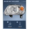 Nilight Headlight Assembly Compatible with 2006 2007 2008 2009 2010 2011 Chevy HHR Halogen Type Factory OE Style Chevrolet HHR Replacement Chrome Housing Amber Reflector Passenger and Driver Side(Chrome Housing Amber Reflector)