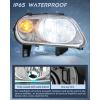 Nilight Headlight Assembly Compatible with 2006 2007 2008 2009 2010 2011 Chevy HHR Halogen Type Factory OE Style Chevrolet HHR Replacement Chrome Housing Amber Reflector Passenger and Driver Side(Chrome Housing Amber Reflector)