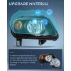 Nilight Headlight Assembly Compatible with 2006 2007 2008 2009 2010 2011 Chevy HHR Halogen Type Factory OE Style Chevrolet HHR Replacement Chrome Housing Amber Reflector Passenger and Driver Side(Black Housing Amber Reflector)
