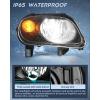 Nilight Headlight Assembly Compatible with 2006 2007 2008 2009 2010 2011 Chevy HHR Halogen Type Factory OE Style Chevrolet HHR Replacement Chrome Housing Amber Reflector Passenger and Driver Side(Black Housing Amber Reflector)