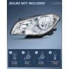 Nilight Headlight Assembly Compatible with 2008 2009 2010 2011 2012 Chevy Malibu 4 Door Halogen Factory Headlamp Chrome Housing Clear Reflector Headlamp Passenger and Driver Side(Chrome Housing Clear Reflector)