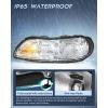 Nilight Headlight Assembly Compatible with 2008 2009 2010 2011 2012 Chevy Malibu 4 Door Halogen Factory Headlamp Chrome Housing Clear Reflector Headlamp Passenger and Driver Side(Chrome)