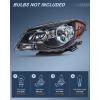 Nilight Headlight Assembly Compatible with 2008 2009 2010 2011 2012 Chevy Malibu 4 Door Halogen Factory Headlamp Chrome Housing Clear Reflector Headlamp Passenger and Driver Side(Black Housing Amber Reflector)