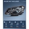Nilight Headlight Assembly Compatible with 2008 2009 2010 2011 2012 Chevy Malibu 4 Door Halogen Factory Headlamp Chrome Housing Clear Reflector Headlamp Passenger and Driver Side(Black Housing Clear Reflector)