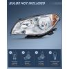 Nilight Headlight Assembly Compatible with 2008 2009 2010 2011 2012 Chevy Malibu 4 Door Halogen Factory Headlamp Chrome Housing Clear Reflector Headlamp Passenger and Driver Side(Chrome Housing Amber Reflector)