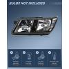 Nilight Headlight Assembly Compatible with 2009 2010 2011 2012 2013 2014 2015 2016 2017 2018 2019 2020 Dodge Journey Black Housing Clear Reflector Headlamp Passenger and Driver Side(Black Housing Clear Reflector)