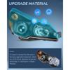 Nilight Headlight Assembly Compatible with 2010 2011 2012 2013 2014 Subaru Legacy/Outback Chrome Housing Amber Reflector Clear Lens Headlights Replacement Driver and Passenger Side(Black Housing + Amber Reflector)