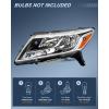 Nilight Headlight Assembly Compatible with 2013 2014 2015 2016 Nissan Pathfinder Halogen Type OE Style Replacement Chrome Housing Amber Reflector Headlamp Passenger and Driver Side