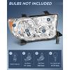 Nilight Headlight Assembly for 2007 2008 2009 2010 2011 2012 2013 Toyota Tundra 2008-2017 Sequoia Headlamps Replacement Chrome Housing Amber Reflector Driver and Passenger Side(Chrome Housing+ Amber Reflector)