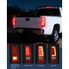 Nilight Headlight and Taillight Assembly Combo Compatible with 2003 2004 2005 2006 Chevy Silverado 1500 1500HD 2500 2500HD 3500 2007 Chevy Silverado 1500 2500 3500 Classic OE Style(LED Red-C Shape)