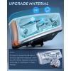 Nilight Headlight and Taillight Assembly Combo Compatible with 2003 2004 2005 2006 Chevy Silverado 1500 1500HD 2500 2500HD 3500 2007 Chevy Silverado 1500 2500 3500 Classic OE Style(Chrome Housing + Amber Reflector)