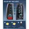 Nilight Headlight and Taillight Assembly Combo Compatible with 2003 2004 2005 2006 Chevy Silverado 1500 1500HD 2500 2500HD 3500 2007 Chevy Silverado 1500 2500 3500 Classic OE Style(LED Black)