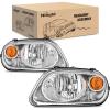 Nilight Headlight Assembly Compatible with 2006 2007 2008 2009 2010 2011 Chevy HHR Halogen Type Factory OE Style Chevrolet HHR Replacement Chrome Housing Amber Reflector Passenger and Driver Side(Chrome Housing Amber Reflector)