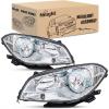 Nilight Headlight Assembly Compatible with 2008 2009 2010 2011 2012 Chevy Malibu 4 Door Halogen Factory Headlamp Chrome Housing Clear Reflector Headlamp Passenger and Driver Side(Chrome Housing Clear Reflector)