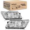 Nilight Headlight Assembly Compatible with 2009 2010 2011 2012 2013 2014 2015 2016 2017 2018 2019 2020 Dodge Journey Black Housing Clear Reflector Headlamp Passenger and Driver Side(Chrome Housing Clear Reflector)