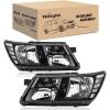 Nilight Headlight Assembly Compatible with 2009 2010 2011 2012 2013 2014 2015 2016 2017 2018 2019 2020 Dodge Journey Black Housing Clear Reflector Headlamp Passenger and Driver Side(Black Housing Clear Reflector)