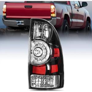 Nilight Headlight Assembly Compatible with 2012 2013 2014 2015 Toyota Tacoma Pickup Truck Replacement Headlamp Chrome Housing Amber Reflector Driver and Passenger Side(Black-Passenger Side)