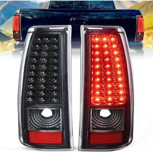 Nilight Headlight and Taillight Assembly Combo Compatible with 2003 2004 2005 2006 Chevy Silverado 1500 1500HD 2500 2500HD 3500 2007 Chevy Silverado 1500 2500 3500 Classic OE Style(LED Black)