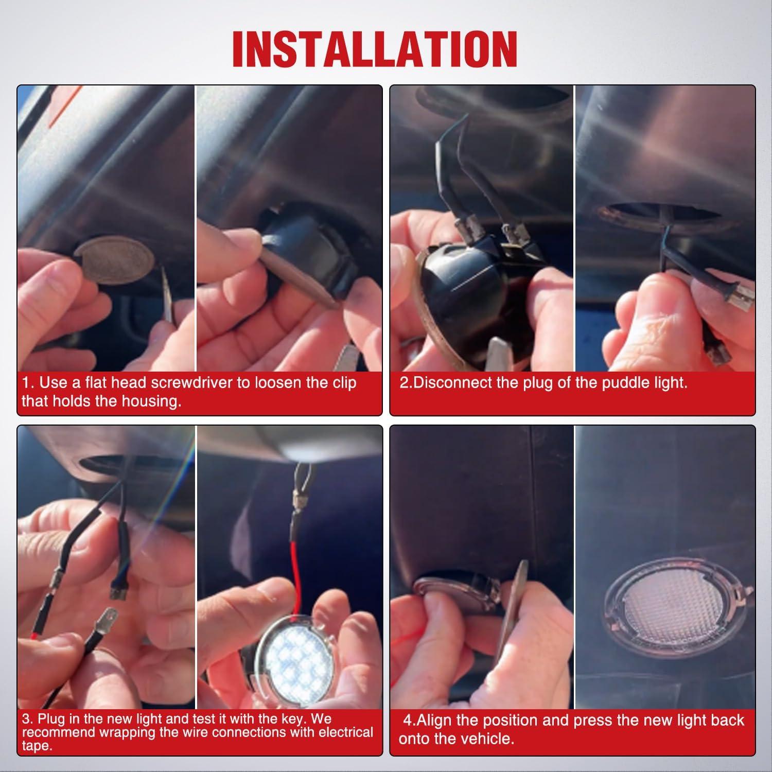 image:imageNilight 2PCS LED Side Mirror Puddle Lights Compatible with 20072020 Toyota Tundra 20082020 Toyota Sequoia 6000K WhiteBlueFord EdgeExpeditionExplorer