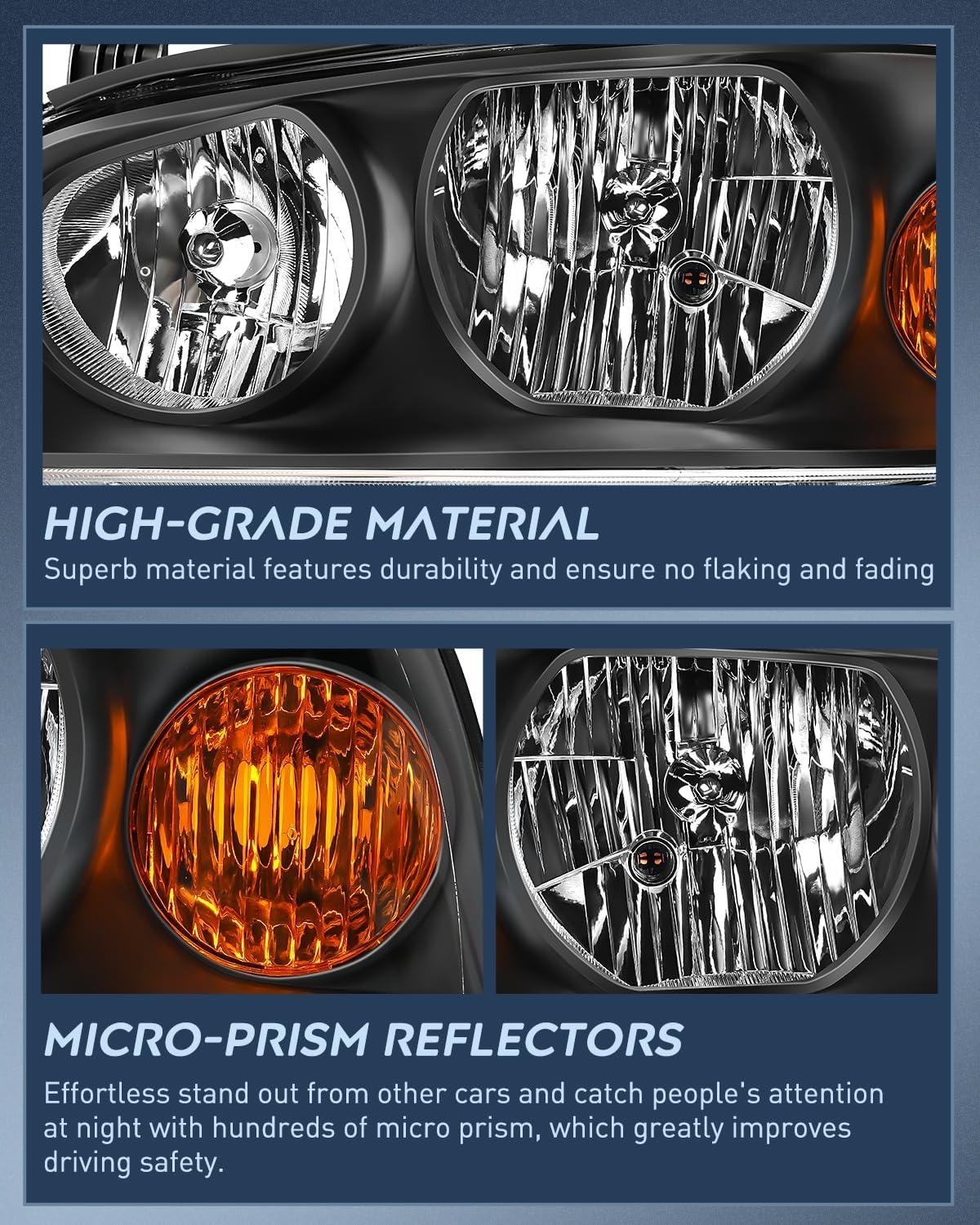 image:imageNilight Headlight Assembly Compatible with 20052010 Volkswagen Jetta 2006 2007 2008 2009 VW Rabbit GTI Headlamp Black Housing Driver and Passenger SideBlack