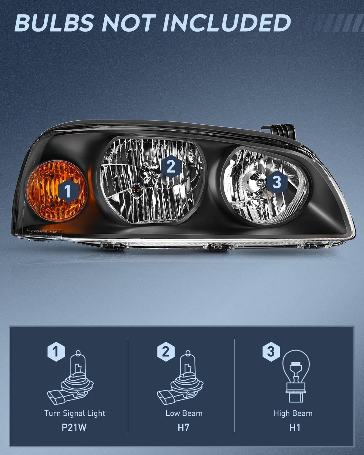 image:imageNilight Headlight Assembly Compatible with 20052010 Volkswagen Jetta 2006 2007 2008 2009 VW Rabbit GTI Headlamp Black Housing Driver and Passenger SideBlack