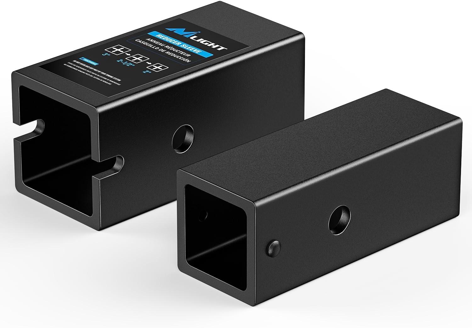 image:imageNilight Trailer Hitch Receiver Extender Adapter Reducer 114 to 2Inch Hitch Adapter 612 inch Extension Sleeve Convertor 350Lbs with 12Inch Diameter Pin and Clip with 58Inch Adapter3 to 212 to 2
