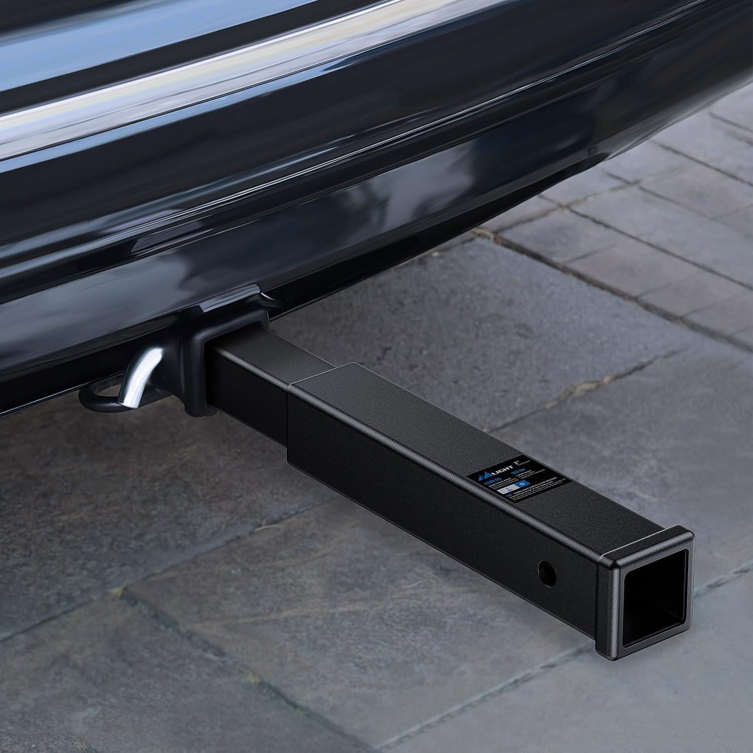 image:imageNilight Trailer Hitch Receiver Extender Adapter Reducer 114 to 2Inch Hitch Adapter 612 inch Extension Sleeve Convertor 350Lbs with 12Inch Diameter Pin and Clip with 58Inch Adapter2 Hitch Extender 18Inch