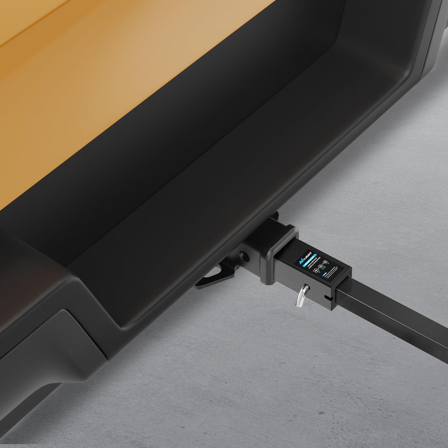 image:imageNilight Trailer Hitch Receiver Extender Adapter Reducer 114 to 2Inch Hitch Adapter 612 inch Extension Sleeve Convertor 350Lbs with 12Inch Diameter Pin and Clip with 58Inch Adapter3 to 212 to 2