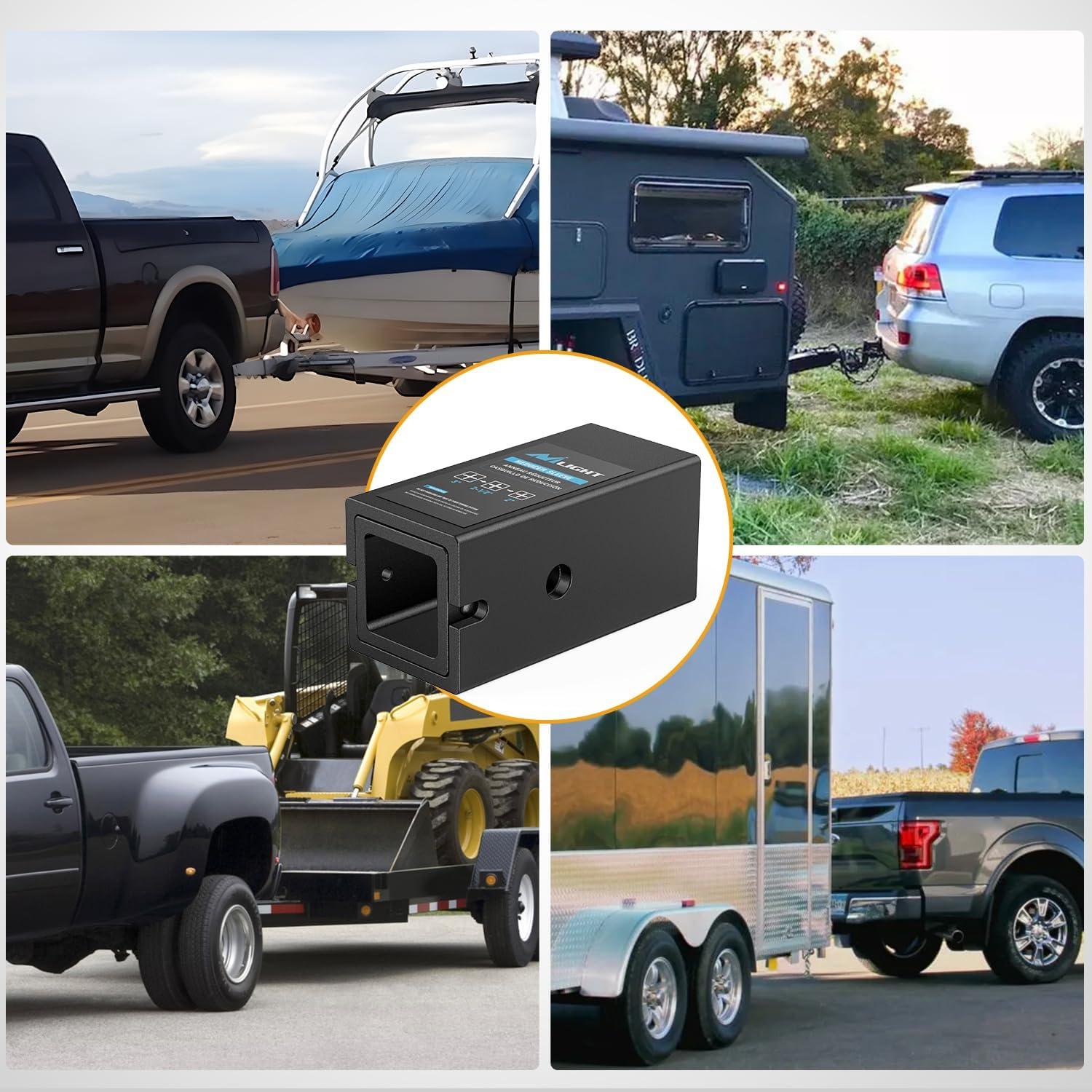 image:imageNilight Trailer Hitch Receiver Extender Adapter Reducer 114 to 2Inch Hitch Adapter 612 inch Extension Sleeve Convertor 350Lbs with 12Inch Diameter Pin and Clip with 58Inch Adapter3 to 212 to 2