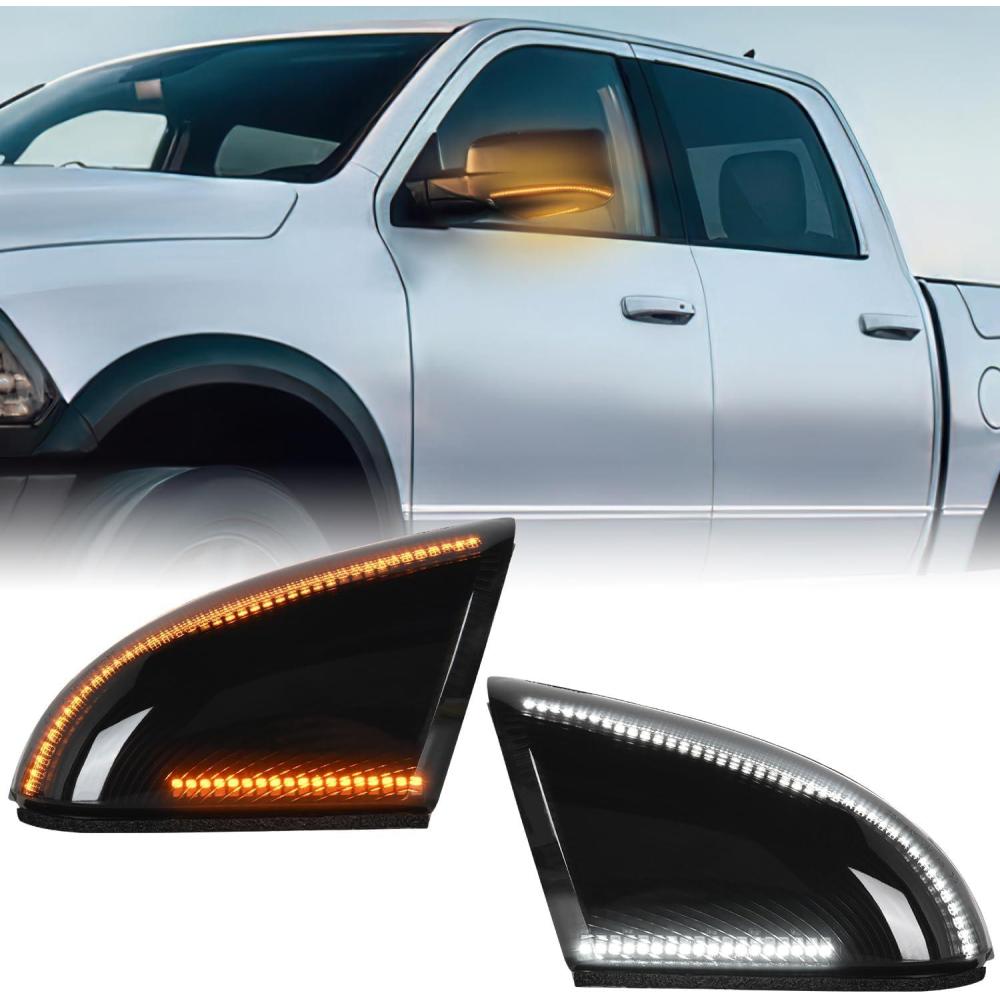 image:imageNilight 2PCS LED Side Mirror Puddle Lights Compatible with 20072020 Toyota Tundra 20082020 Toyota Sequoia 6000K WhiteDodge Ram 20092022