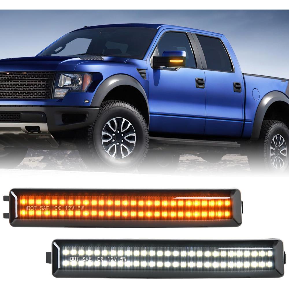 image:imageNilight 2PCS LED Side Mirror Puddle Lights Compatible with 20072020 Toyota Tundra 20082020 Toyota Sequoia 6000K WhiteFord 20082014 F15020102014 Raptor