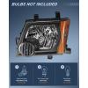 Nilight Headlight Assembly Compatible with 2005 2006 2007 2008 2009 2010 2011 2012 2013 2014 2015 Nissan Xterra OE Style Replacement Black Housing Amber Reflector Headlamp Passenger and Driver Side