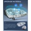 Nilight Headlight Assembly Compatible with 2005-2010 Volkswagen Jetta 2006 2007 2008 2009 VW Rabbit GTI Headlamp Black Housing Driver and Passenger Side(Chrome)