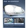 Nilight Headlight Assembly Compatible with 2005-2010 Volkswagen Jetta 2006 2007 2008 2009 VW Rabbit GTI Headlamp Black Housing Driver and Passenger Side(Chrome)