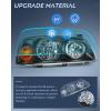 Nilight Headlight Assembly Compatible with 2005-2010 Volkswagen Jetta 2006 2007 2008 2009 VW Rabbit GTI Headlamp Black Housing Driver and Passenger Side(Black)