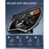 Nilight Headlight Assembly Compatible with 2010 2011 2012 2013 2014 2015 Chevy Chevrolet Equinox OE Style Projector Replacement Halogen Headlights Black Housing Amber Reflector Headlamp a pair