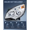 Nilight Headlight Assembly Compatible with 2010 2011 2012 2013 2014 2015 Chevy Chevrolet Equinox OE Style Replacement Halogen Headlights Chrome Housing Amber Reflector Headlamp a pair