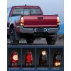 Nilight Taillight Assembly Compatible with Toyota Tacoma 2005 2006 2007 2008 2009 2010 2011 2012 2013 2014 2015 Rear Tail Light Lamp Replacement Black Housing LED Lens Driver Side(Black-Driver Side)