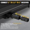 Nilight Trailer Hitch Receiver Extender Adapter Reducer 1-1/4 to 2Inch Hitch Adapter 6-1/2 inch Extension Sleeve Convertor 350Lbs with 1/2-Inch Diameter Pin and Clip with 5/8-Inch Adapter(3″ to 2-1/2″ to 2″)