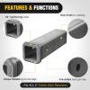 Nilight Trailer Hitch Receiver Extender Adapter Reducer 1-1/4 to 2Inch Hitch Adapter 6-1/2 inch Extension Sleeve Convertor 350Lbs with 1/2-Inch Diameter Pin and Clip with 5/8-Inch Adapter(2″ x 9″ Receiver Steel)